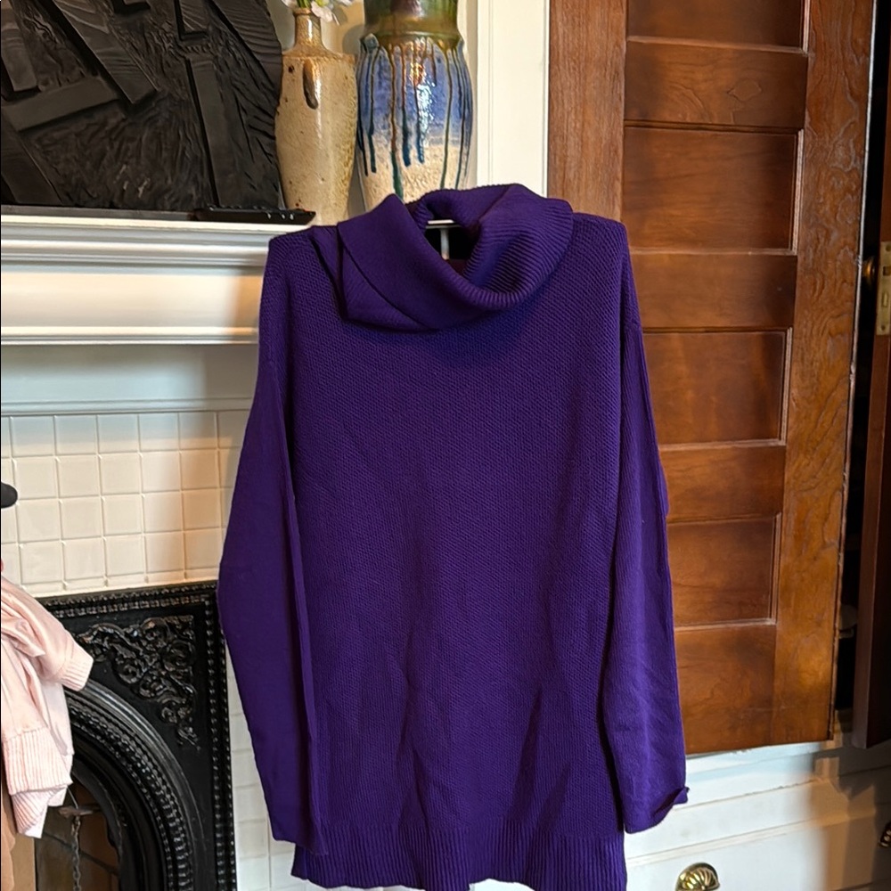 Talbots lamvswool and nylon Cowl Neck Sweater- worn about 3-4x